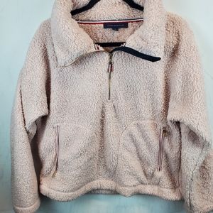 Tommy Hilfiger Pink Sherpa Pullover 1/2 Zip